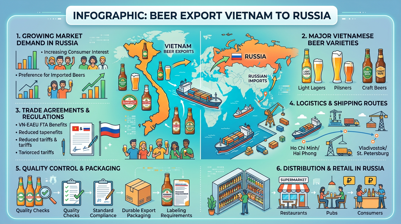 Cơ hội nào cho ngành Bia Việt Nam trên thị trường Nga